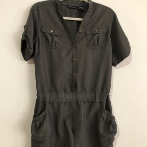 New York & Company Army Green Romper